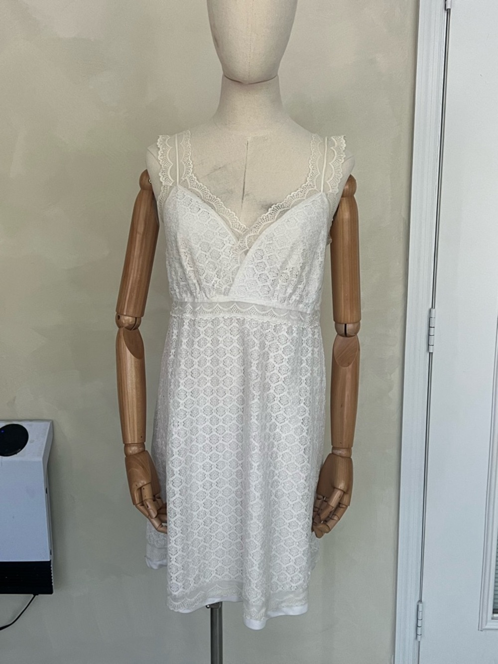 VILA Ivory Lace Dress Size L